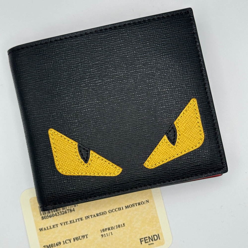 Fendi Men Wallet Monster Eye Bi-fold 8 card slot